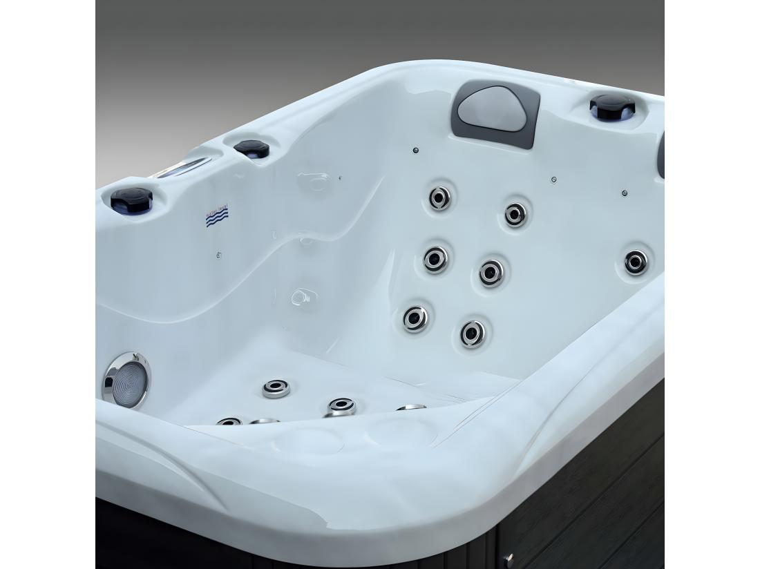 Vente Unique Waterclip - Spa Acrylique ARKOS 3 Places - 22 Hydrojets - 720L - Ozonateur Et Couverture Inclus - 200 X 125 X 72cm - Blanc