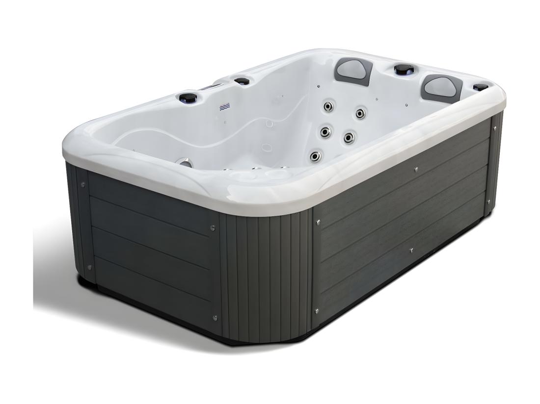 Vente Unique Waterclip - Spa Acrylique ARKOS 3 Places - 22 Hydrojets - 720L - Ozonateur Et Couverture Inclus - 200 X 125 X 72cm - Blanc