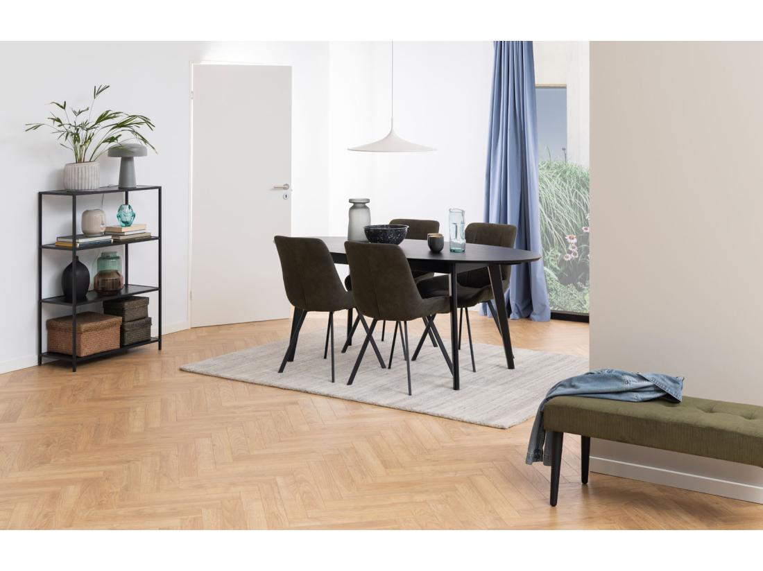 Vente Unique Waylor Chaise De Salle à Manger Anthracite