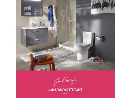 vente unique WC à poser sans bride JACOB DELAFON Patio + abattant