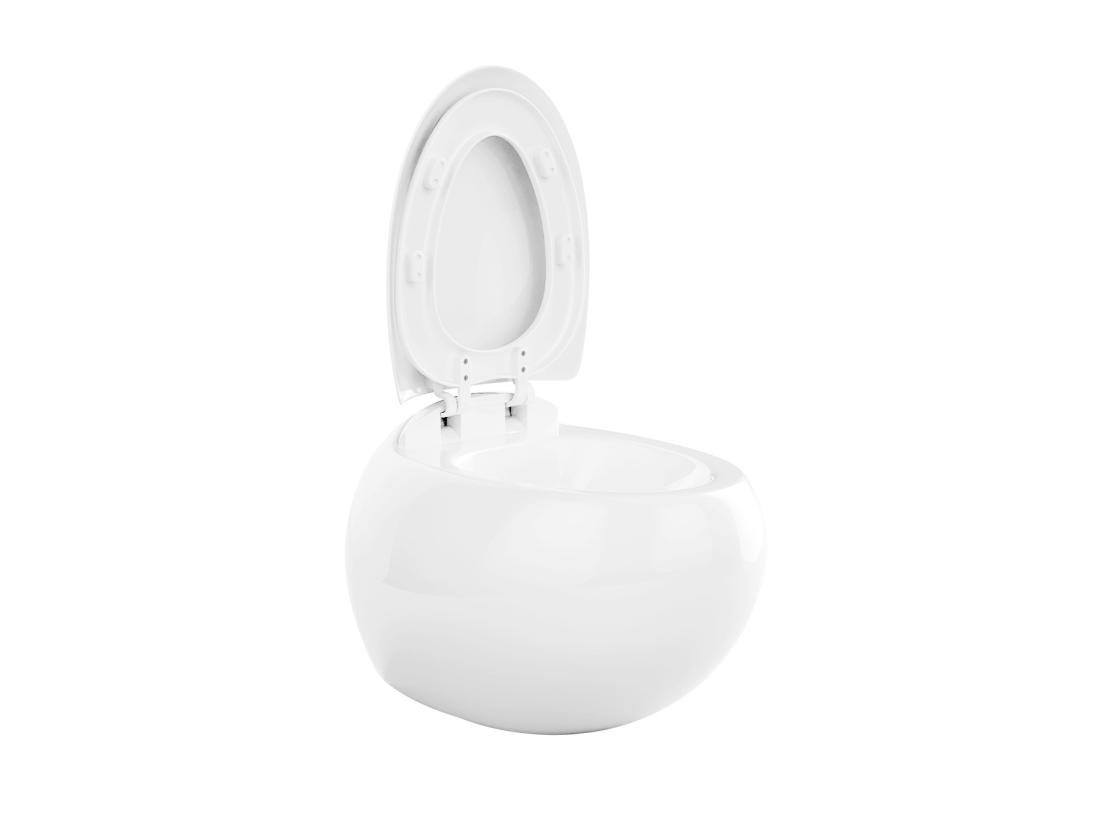 Vente Unique WC Suspendu Blanc En Céramique - HURO II