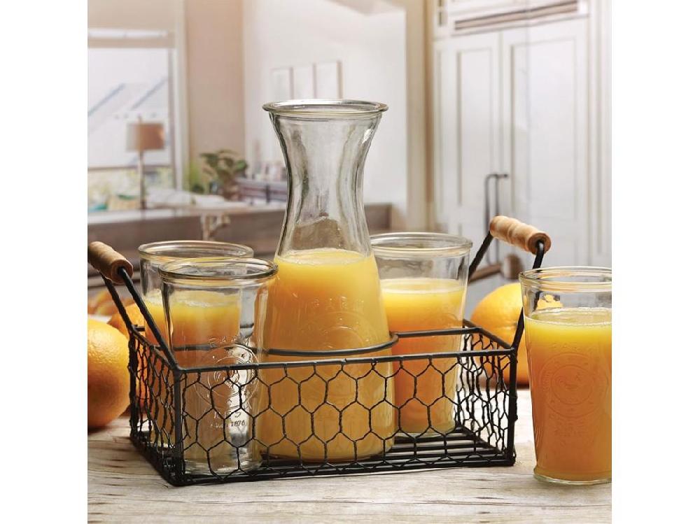 Vente Unique Well Home Coffret 4 Verres 450 Ml + Pichet En Verre 1L