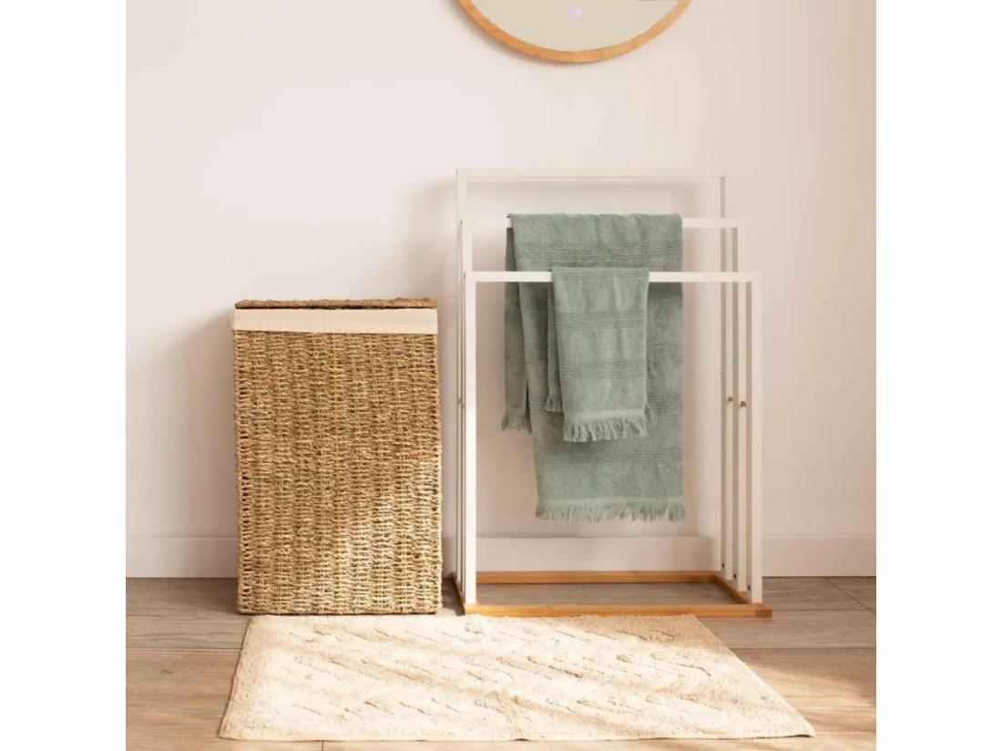 vente unique WELL HOME - Panier conteneur pour vêtements ou linge format rectangulaire 40L