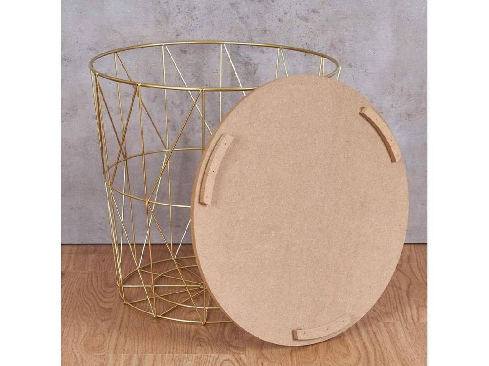 Vente Unique WELL HOME - Table D'appoint 'Kumi' En Métal Doré Ø40x41