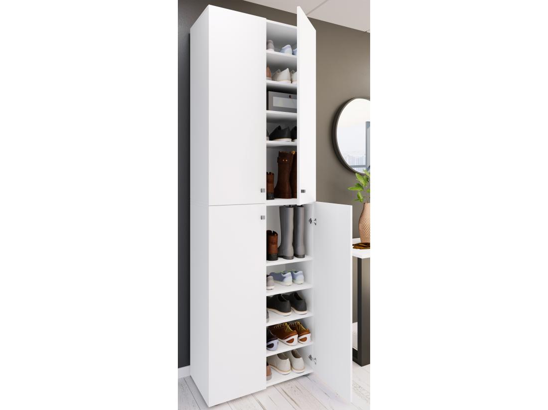 Vente Unique XL Bois Grande Armoire à Chaussures Lona 10