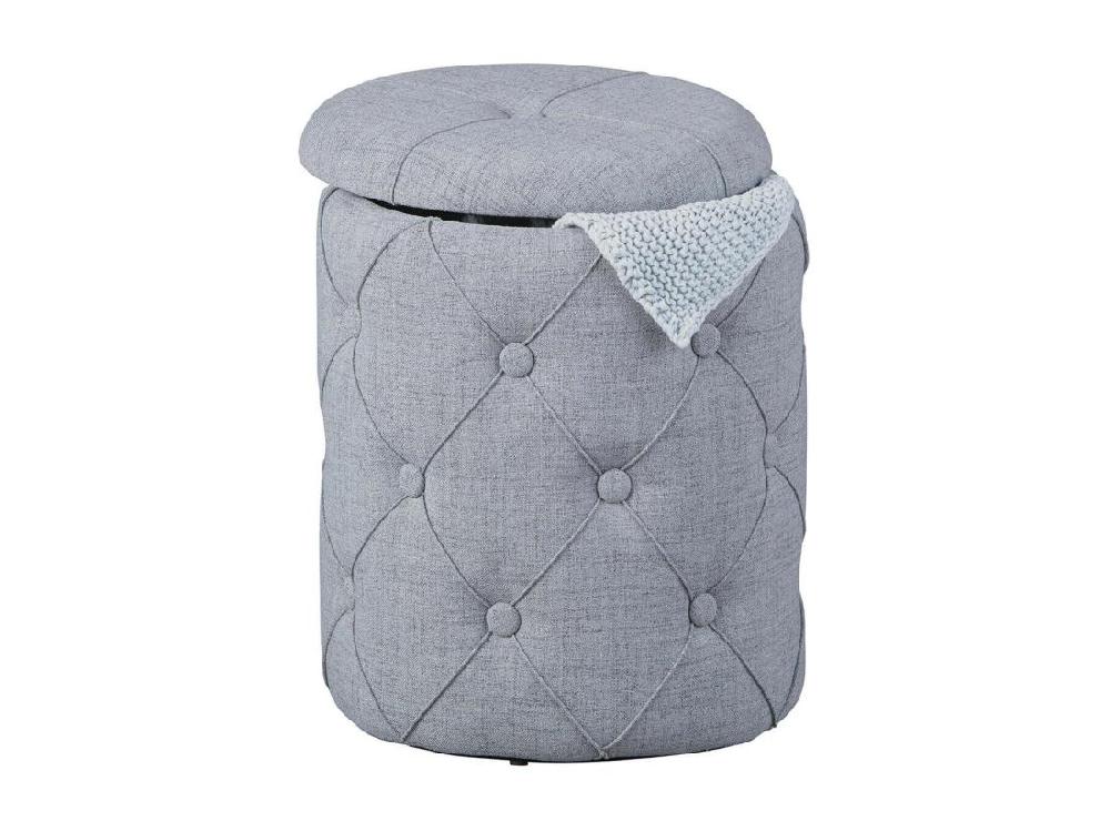 Vente Unique YELENA - Pouf Avec Coffre De Rangement Gris