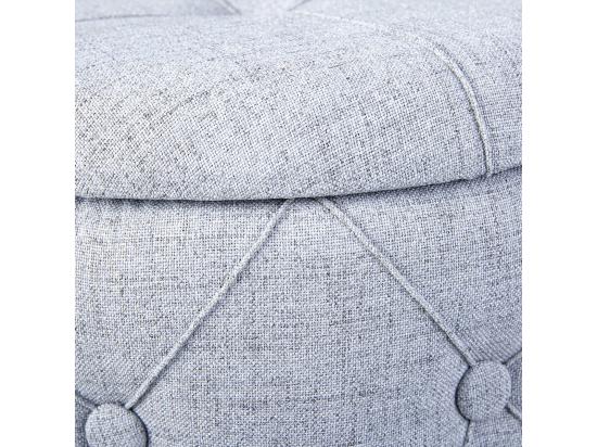 Vente Unique YELENA - Pouf Avec Coffre De Rangement Gris