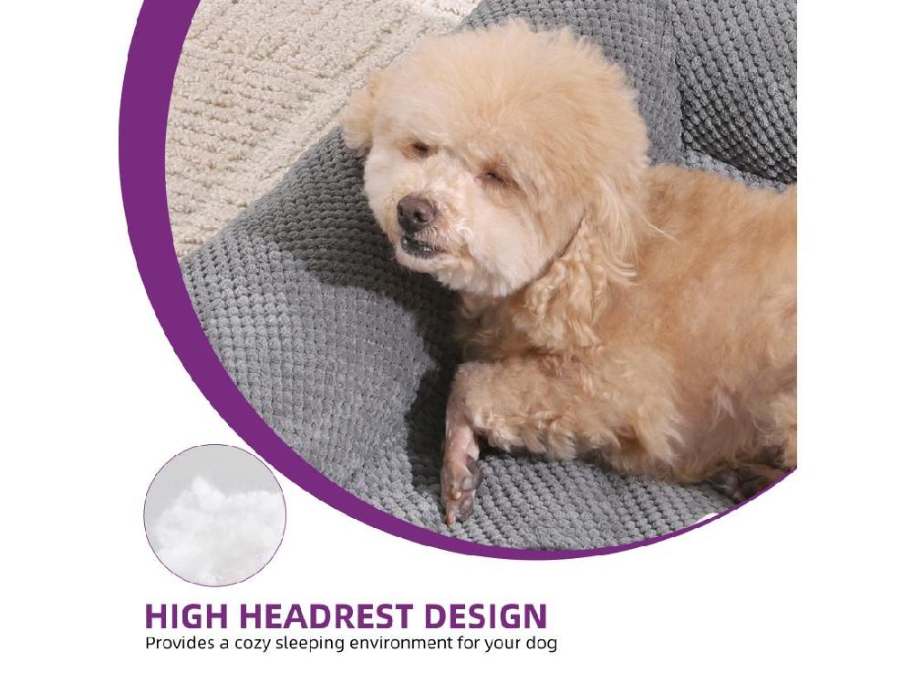 Vente Unique YITAHOME Panier - Grand Chien - Gris - Dehoussable - Orthopédique - Lit Chien - Matelas Lavable - 108x80cm