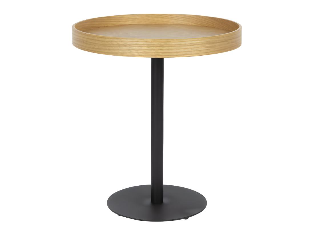 Vente Unique Yuri - Table D'appoint Ronde En Bois Et Métal ø45cm - Bois Clair