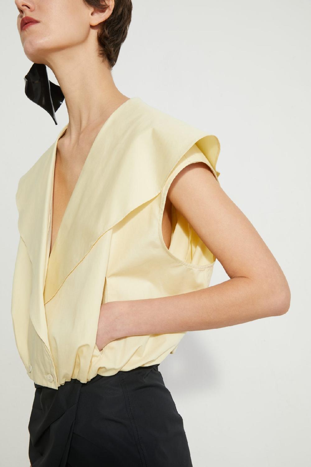 Veronique Leroy Bomber Crop Sans Manches