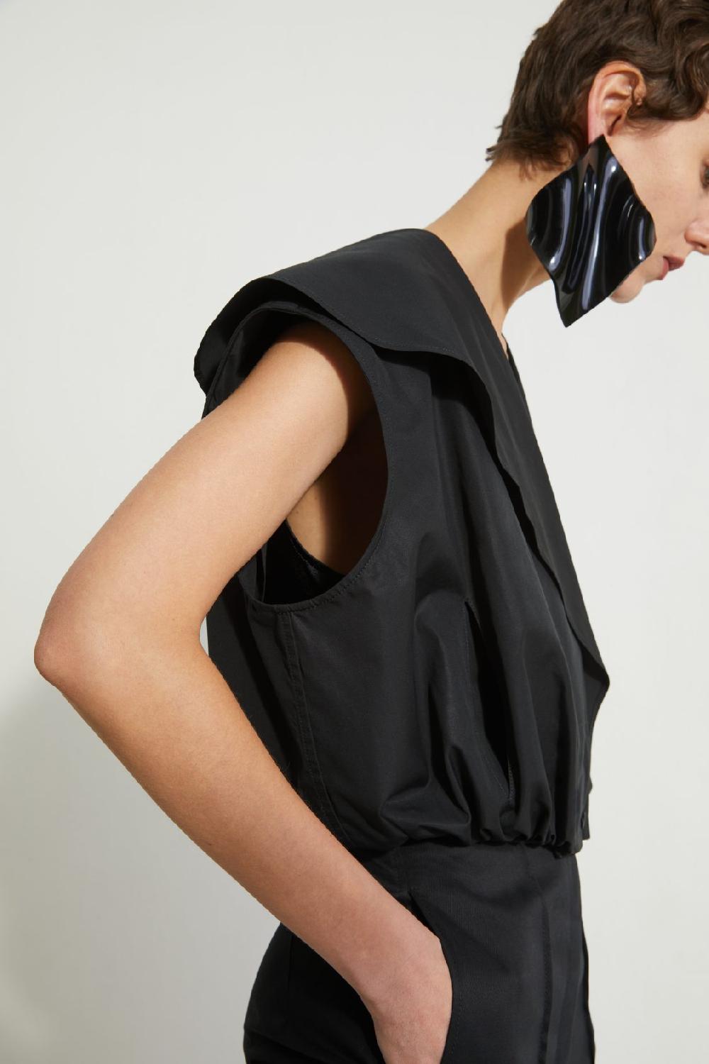 Veronique Leroy Bomber Crop Sans Manches