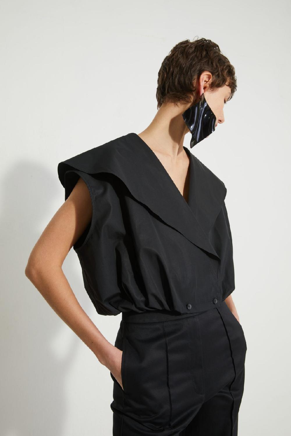 veronique leroy Bomber crop sans manches