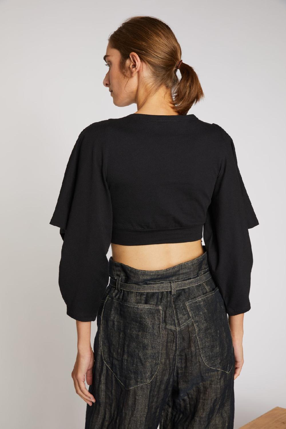 Veronique Leroy Crop T-Shirt Manches Triangles