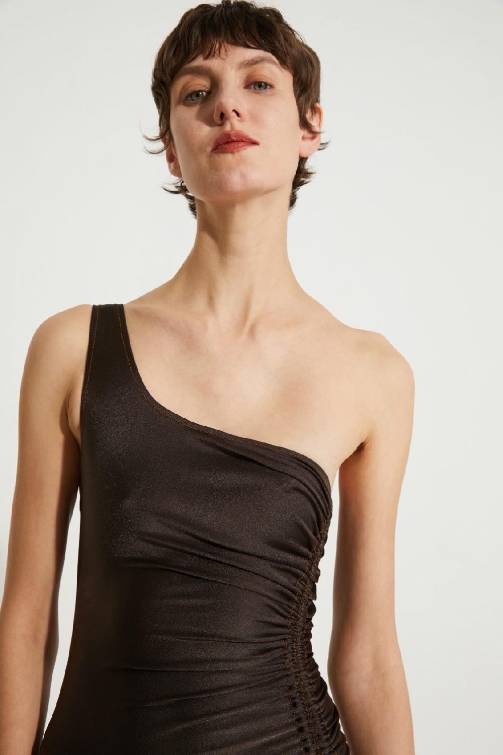 veronique leroy Maillot de bain une pièce plissé