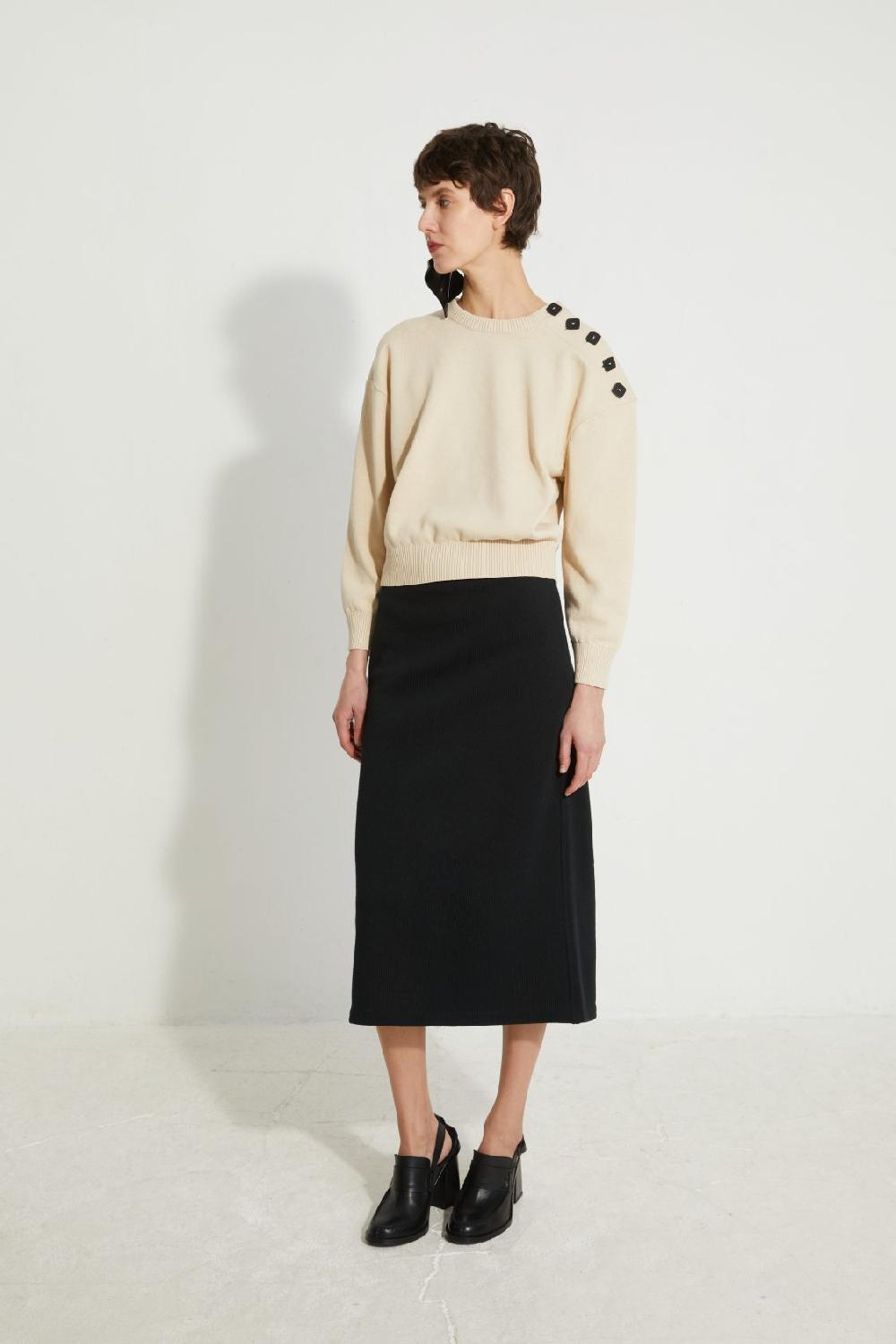 Veronique Leroy Pull épaule Boutonnée