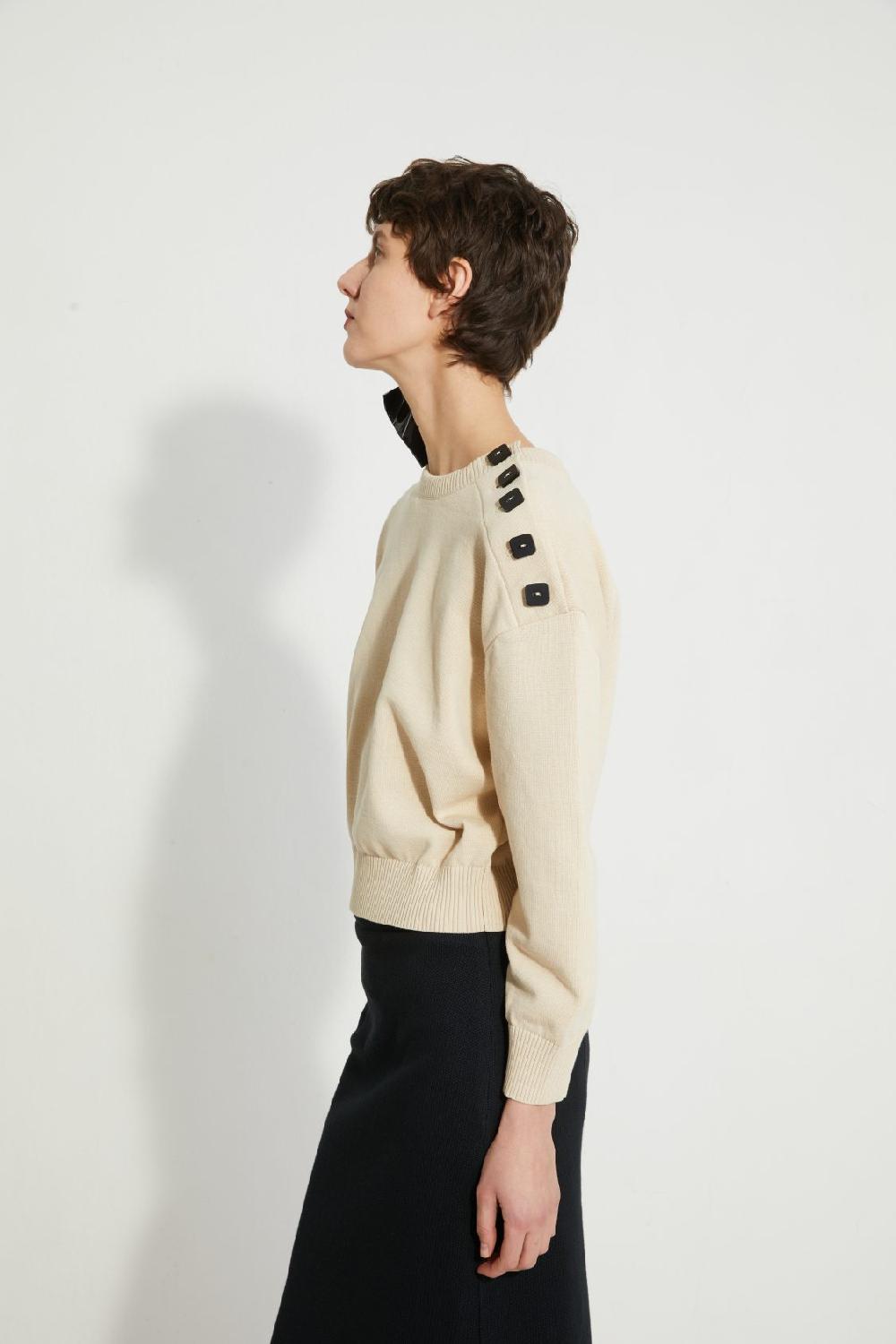 Veronique Leroy Pull épaule Boutonnée