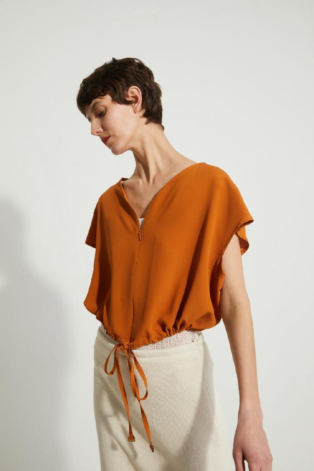 veronique leroy Top ajustable zippé