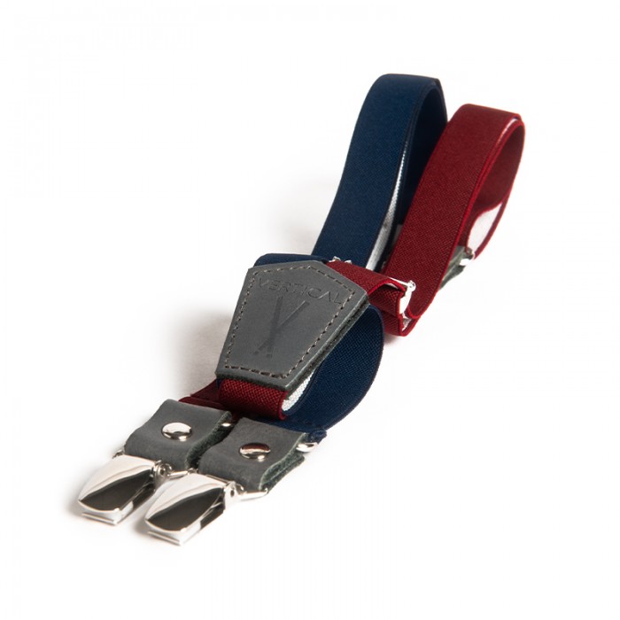 vertical l’accessoire Bretelles enfant rouge et bleu Les petites Parisiennes