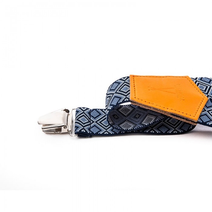 Vertical L’accessoire Bretelles Larges Bleu Et Orange Les Mulhousiennes