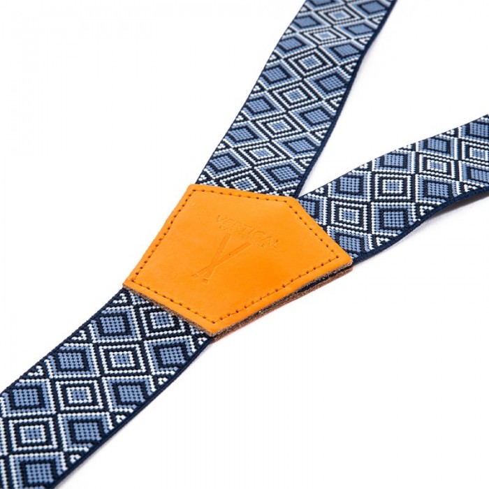 Vertical L’accessoire Bretelles Larges Bleu Et Orange Les Mulhousiennes