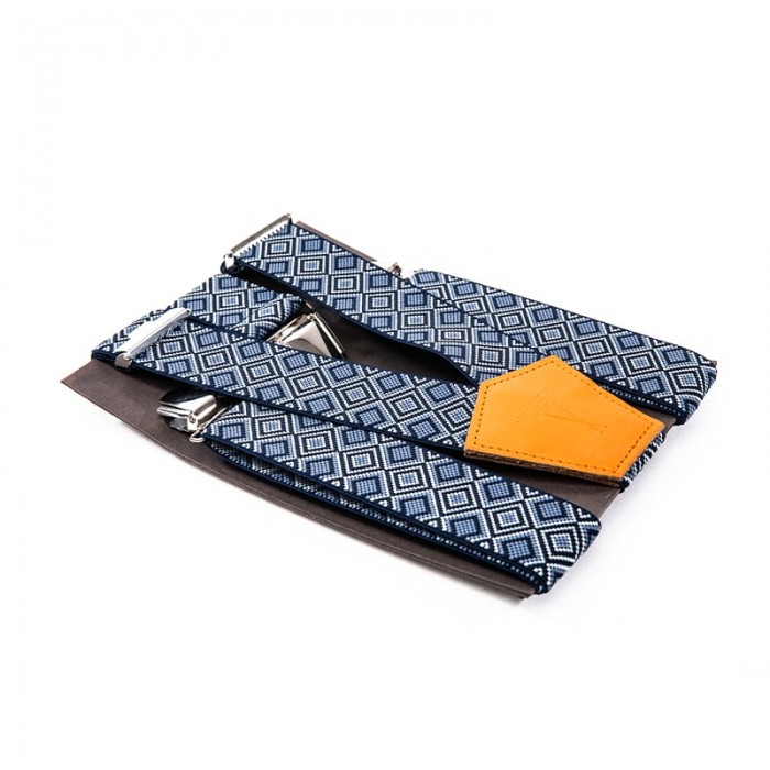 vertical l’accessoire Bretelles larges bleu et orange Les Mulhousiennes