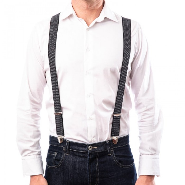 Vertical L’accessoire Bretelles Larges Noir Et Blanc Les Mentonnaises