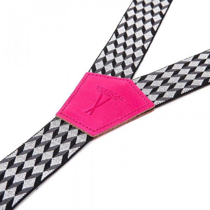 Vertical L’accessoire Bretelles Larges Noir Et Rose Les Moulinoises