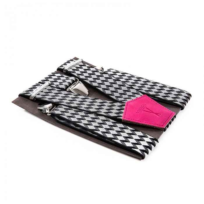 vertical l’accessoire Bretelles larges noir et rose Les Moulinoises