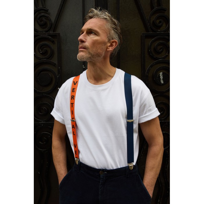 Vertical L’accessoire Bretelles Larges Orange Et Bleu Les Nantaises