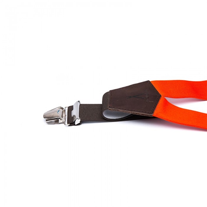 Vertical L’accessoire Bretelles Larges Orange Et Marron Les Mancelles
