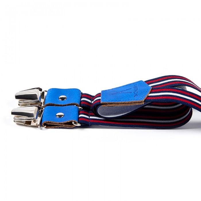 Vertical L’accessoire Bretelles Mi-larges Bleu Blanc Rouge Les Françaises