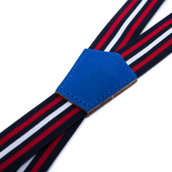 Vertical L’accessoire Bretelles Mi-larges Bleu Blanc Rouge Les Françaises