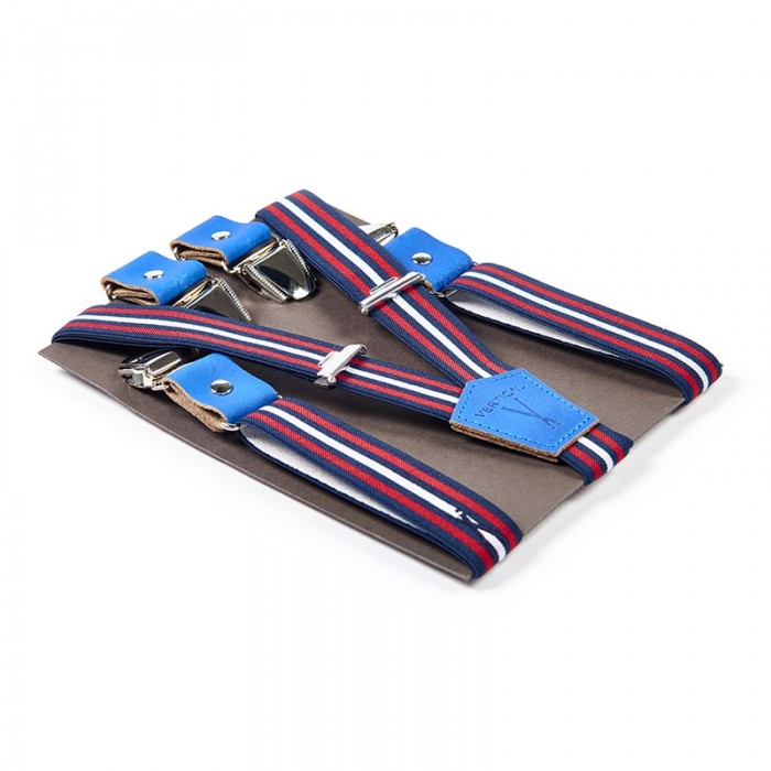 vertical l’accessoire Bretelles mi-larges bleu blanc rouge Les Françaises