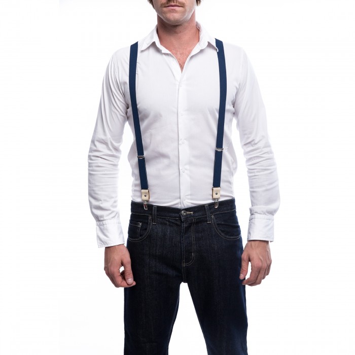 Vertical L’accessoire Bretelles Mi-larges Bleu Et Beige Les Millavoises