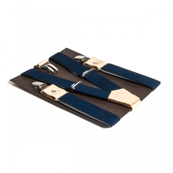 vertical l’accessoire Bretelles mi-larges bleu et beige Les Millavoises