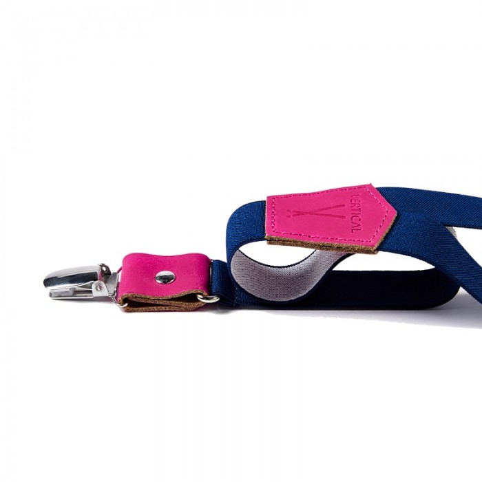 Vertical L’accessoire Bretelles Mi-larges Bleu Et Rose Les Toulousaines