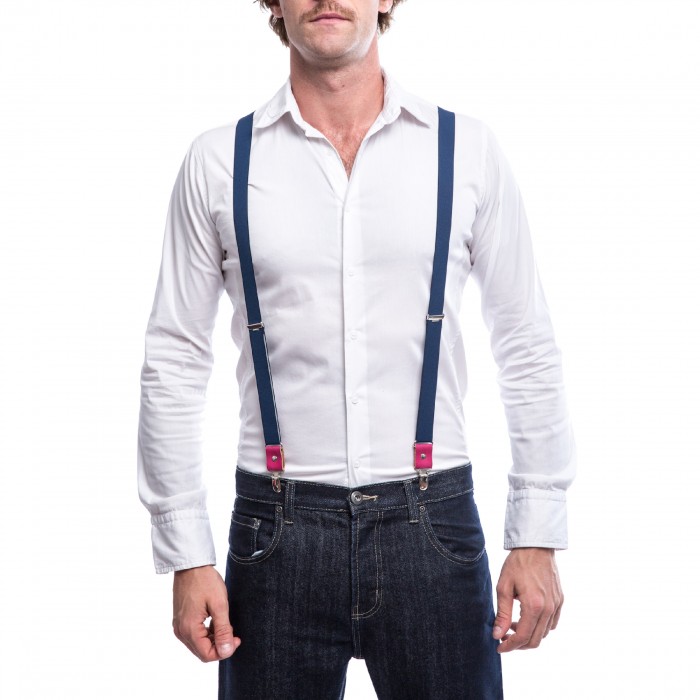 Vertical L’accessoire Bretelles Mi-larges Bleu Et Rose Les Toulousaines