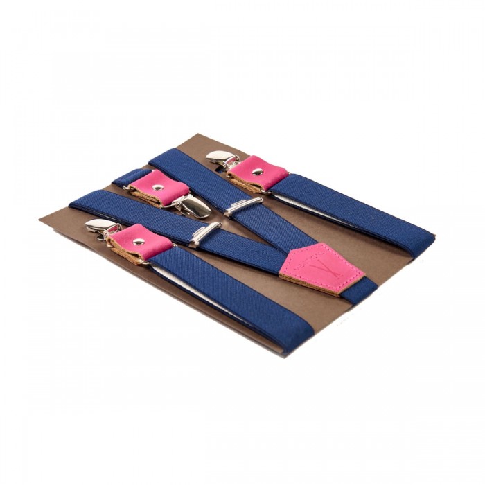 vertical l’accessoire Bretelles mi-larges bleu et rose Les Toulousaines