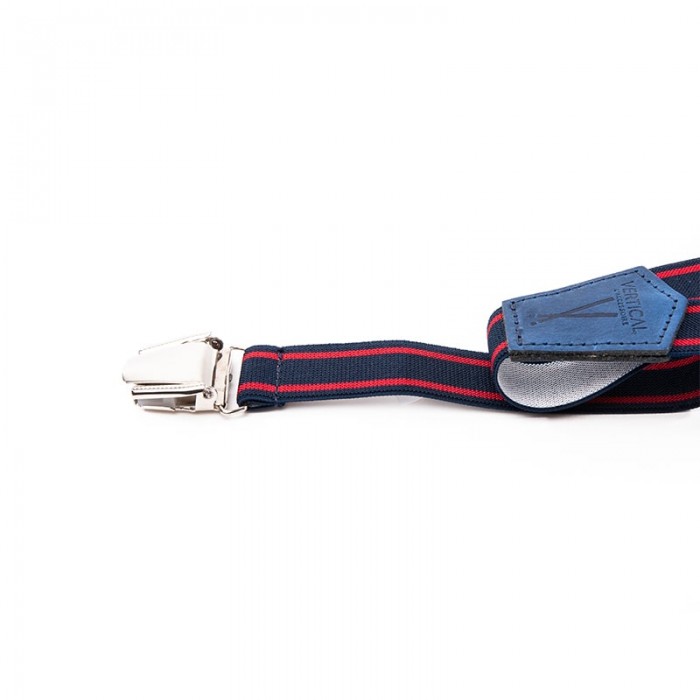 Vertical L’accessoire Bretelles Mi-larges Bleu Et Rouge Les Castelnauviennes