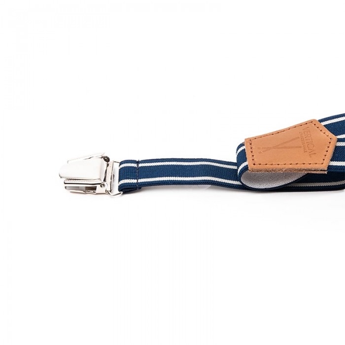 Vertical L’accessoire Bretelles Mi-larges Bleu Marine Et Blanc Les Beaunoises
