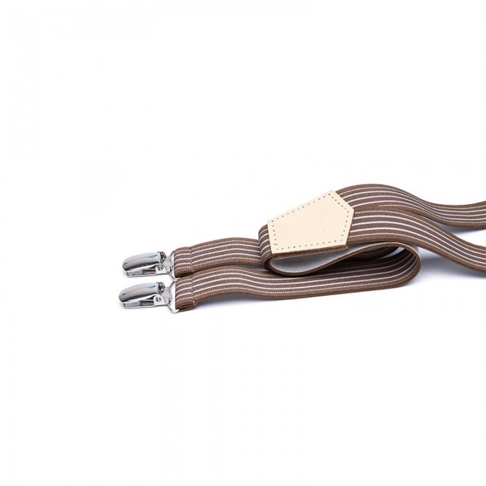 Vertical L’accessoire Bretelles Mi-larges Marron Et Beige Les Bruneloises