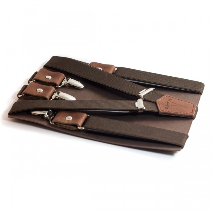 vertical l’accessoire Bretelles mi-larges marron Les Strasbourgeoises