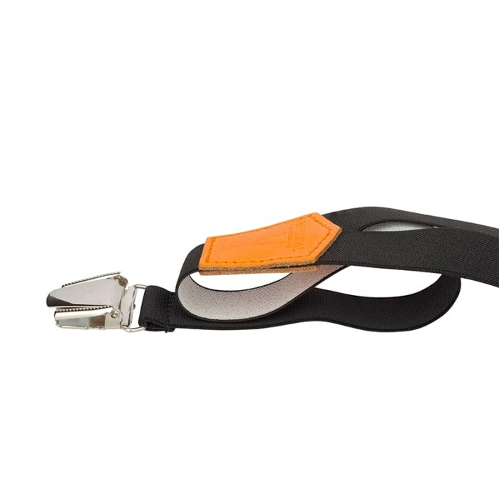 Vertical L’accessoire Bretelles Mi-larges Noir Et Orange Les Bayonnaises