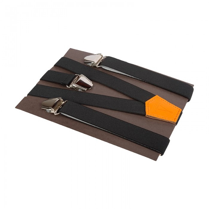 vertical l’accessoire Bretelles mi-larges noir et orange Les Bayonnaises