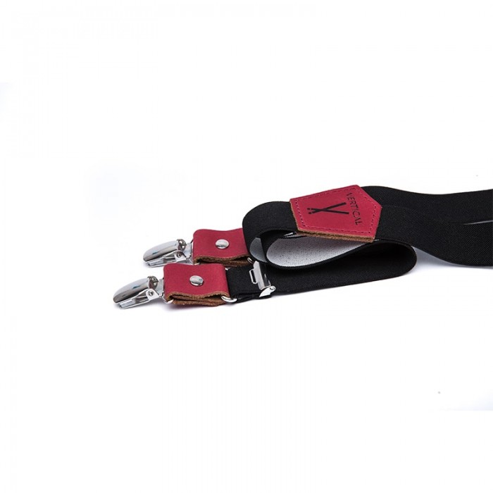 Vertical L’accessoire Bretelles Mi-larges Noir Et Rouge Les Grenobloises