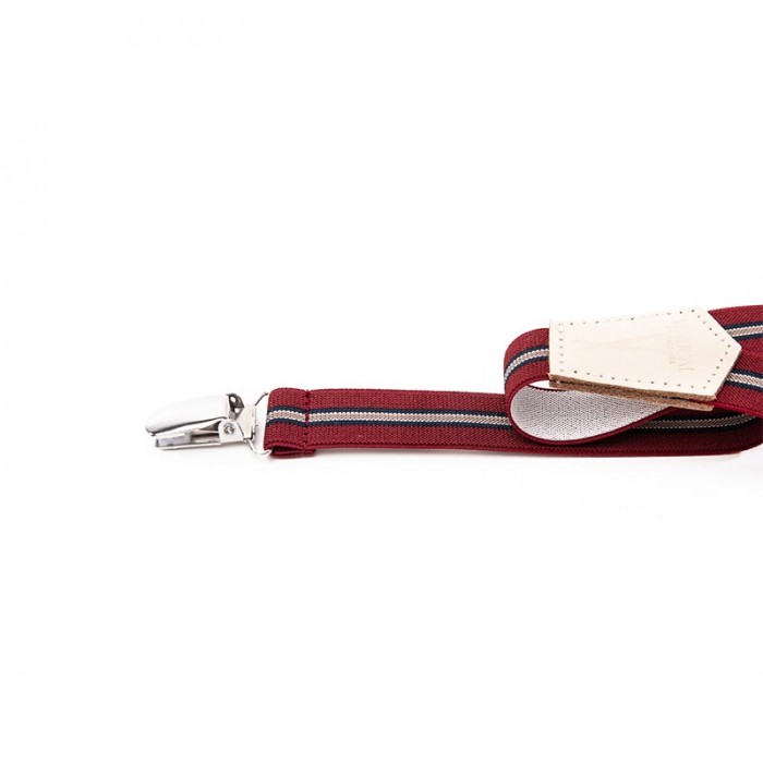 Vertical L’accessoire Bretelles Mi-larges Rouge Et Beige Les Étretataises