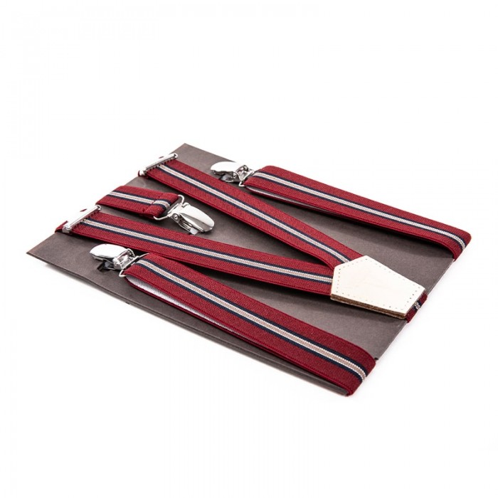 vertical l’accessoire Bretelles mi-larges rouge et beige Les Étretataises