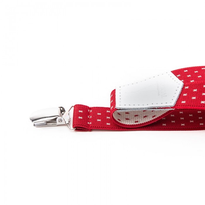 Vertical L’accessoire Bretelles Mi-larges Rouge Et Blanc Les Lavalloises