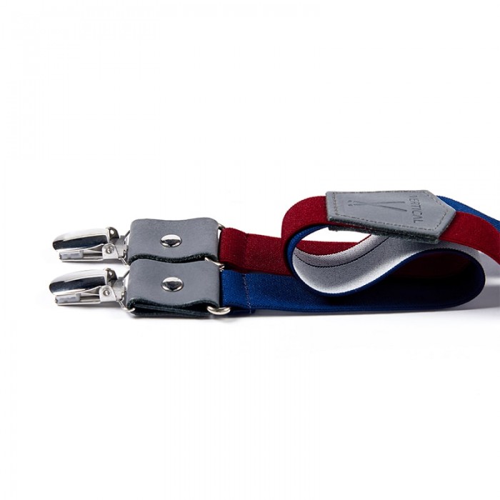 Vertical L’accessoire Bretelles Mi-larges Rouge Et Bleu Les Parisiennes