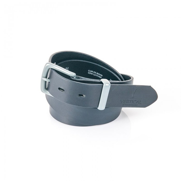 Vertical L’accessoire Ceinture Cuir Véritable Bleu Boucle Colorée